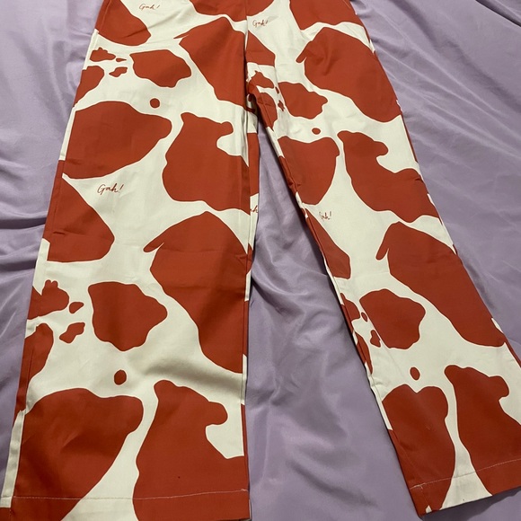 Lisa says gah cow print trousers - Picture 3 of 4
